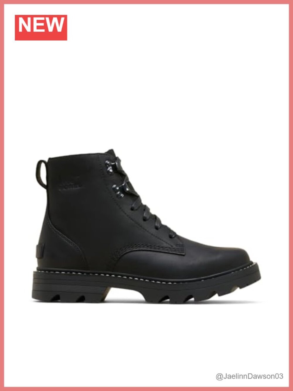 Waterproof Lace-Up Hiking Boots Full Grain Leather Calf High